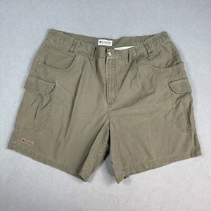 Pantalones Cortos Columbia Cargo Para Hombre Talla 40 7" Entrepierna Verde Ejército Oliva Plisados Bolsillos - Imagen 1 de 10