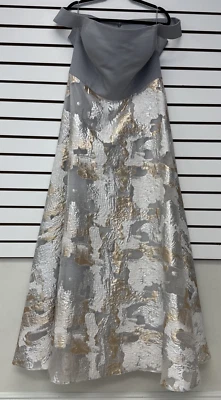 Vestido formal para mujer Jean Paul Ataker dorado y plateado, talla 48 / EE. UU. 14 Foto 1 de 4