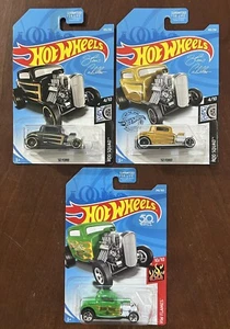 Hot Wheels 32 FORD - Stevie Calillew Rod Squad 50th Anniversary Flames Lot Of 3 - Picture 1 of 5