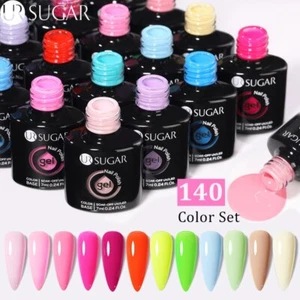 60/80/140Pcs Glass Bottle Gel Nail Polish Set 7ml Semi Permanent UV LED Gel - Picture 1 of 20