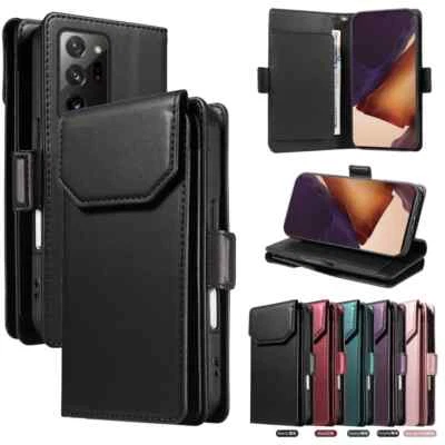 For Samsung Galaxy Note 20 Ultra 8 9 10 Plus Leather Wallet Card Slot Case Cover - Image 1 of 4