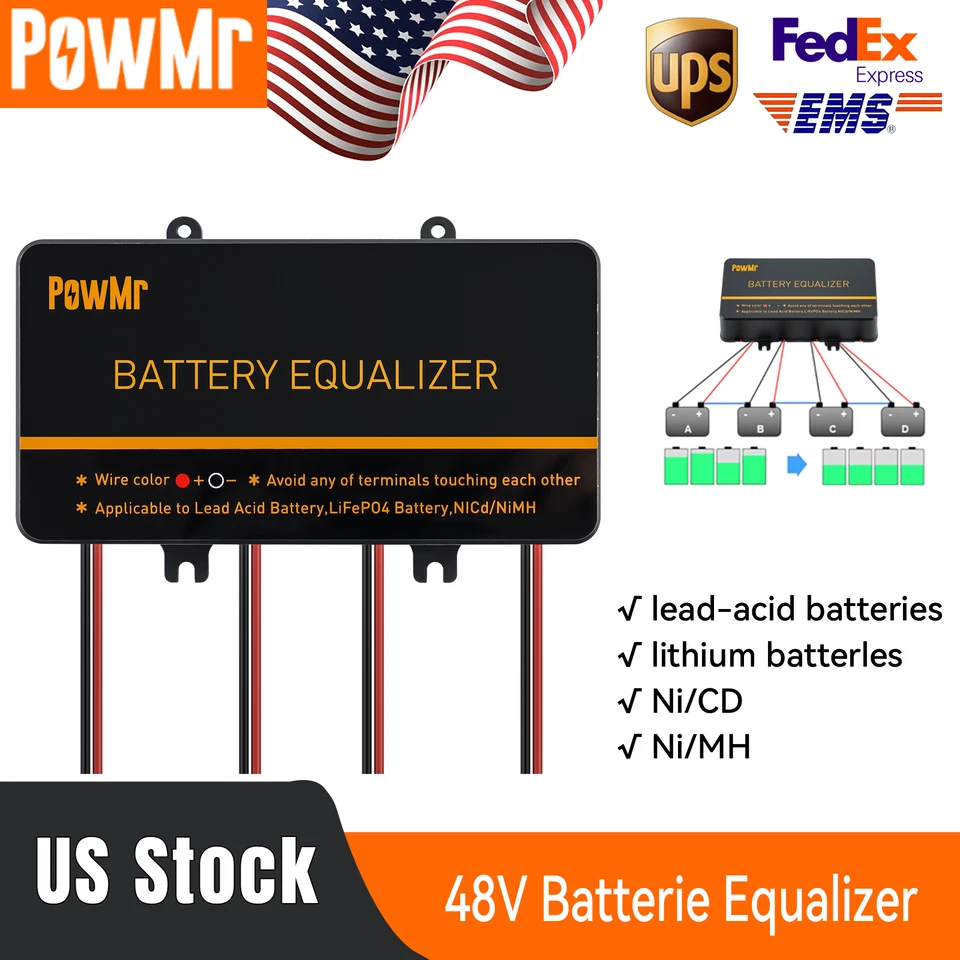POWMR 48V Battery Equalizer Voltage Balancer for Lead Acid Lithium battery LiFePo4