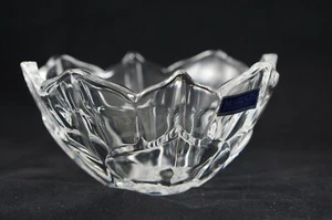 Waterford Marquise Crystal Rose Shaped Bowl 2.5" tall x 5" diameter - Picture 1 of 10