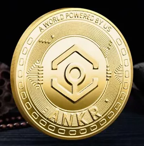 ANKR Crypto Coins Cryptocurrency Bit Coin Physical Commemorative Token - 2 Pcs - Picture 1 of 3