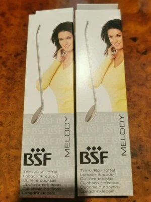 BSF - 2 SETS DE 4 CUCHARAS PARA REFRESCO, CON CAÑA - Imagen 1 de 4