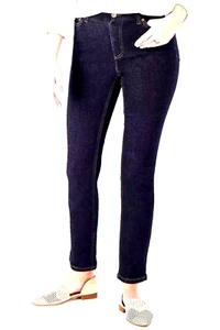 NEW DENIM & CO CANYON RETREAT EASY STRETCH DENIM JEANS DARK INDIGO 12 PETITE - Picture 1 of 1