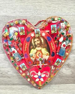 Our Father Lord Jesuse The Secret of the Virtuous Heart Horseshoe Prayer Amulet - Picture 1 of 9