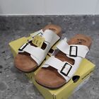 Fly London Womens Sandals CAJA721FLY Casual Slip-On Open-back Leather  uk6 white
