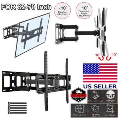 Full Motion HDTV TV Wall Mount Bracket 32 36 37 40 42 47 50 52 55 60 65 70 inch - Image 1 of 4