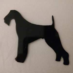 Imán de refrigerador Airedale Terrier silueta negra hecho en EE. UU. - Imagen 1 de 1