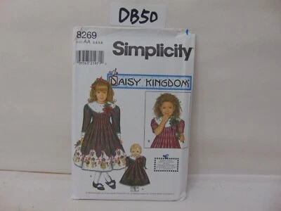 UNCUT SIMPLICITY DAISY KINGDOM PATTERN 8269 GIRL & DOLL DRESS SZ AA 3,4,5,6  NEW - Image 1 of 3