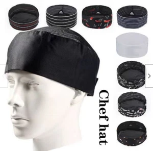 Cooking Chef Hat Kitchen Restaurant Service Flat Top Mesh Breathable Beanie Cap - Picture 1 of 31