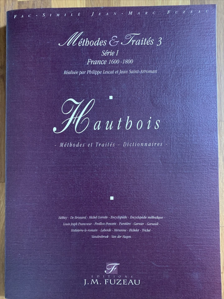 Methods & Treatises Oboe France 1600 - 1800 Series I Hautbois Fuzeau - Image 1 of 4