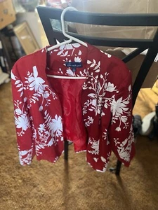 Susan Graver Style Ladies Size X Large Red/ White Zipper Jacket - Picture 1 of 7