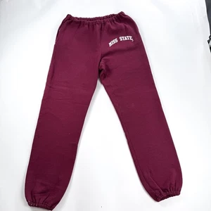 Vintage Mississippi State Bulldogs Maroon Sweatpants Mens XL Made in USA 80s 90s - Picture 1 of 11