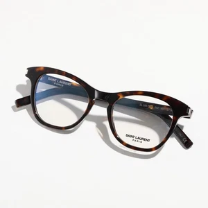 SALE SAINT LAURENT Glasses Frame SL 356 OPT Tortoiseshell Logo Brown NEW - Picture 1 of 11