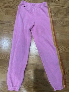 Aviator Nation Kids Pink Joggers Size 14 - Picture 1 of 9