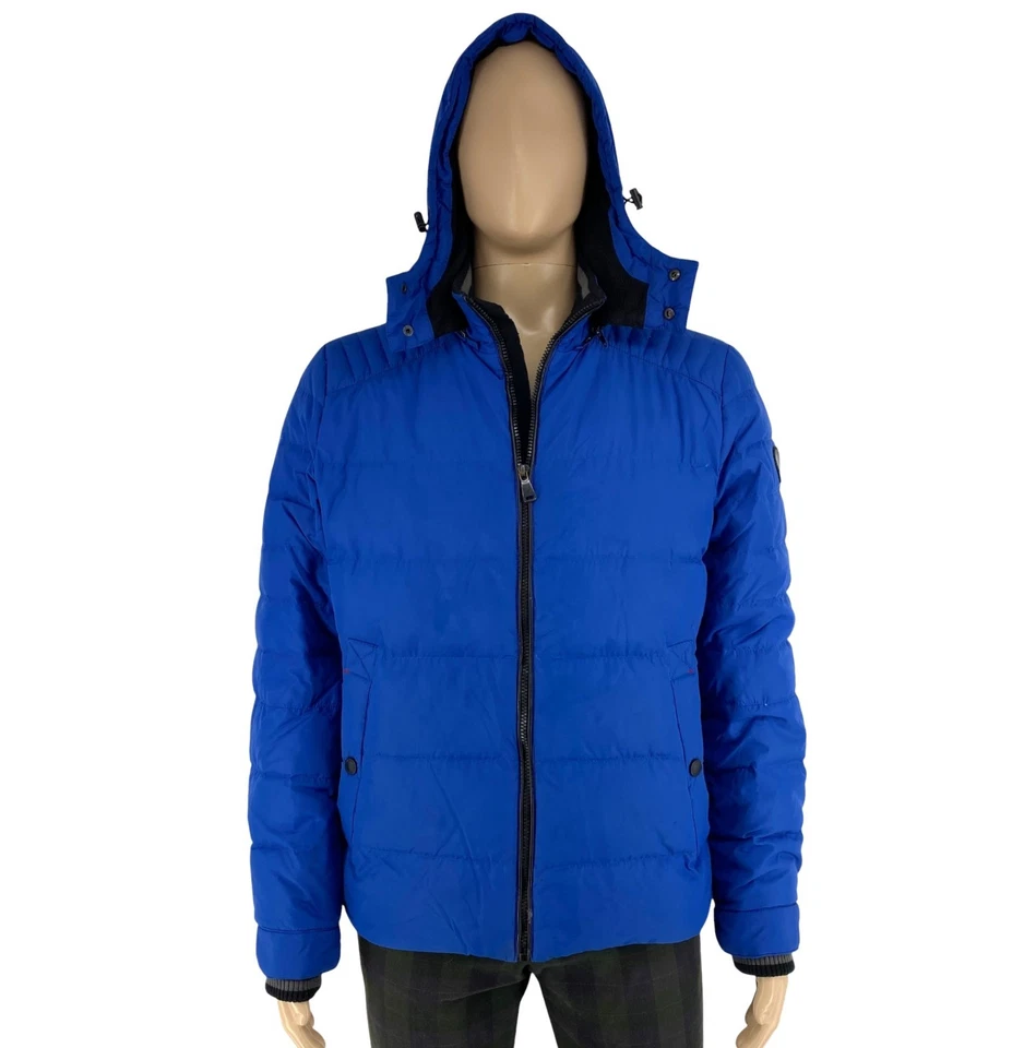 DANIEL HECHTER Chaqueta Puffer De Plumas Azul Para Hombre Talla EU 50 US/UK 40 - Imagen 1 de 4