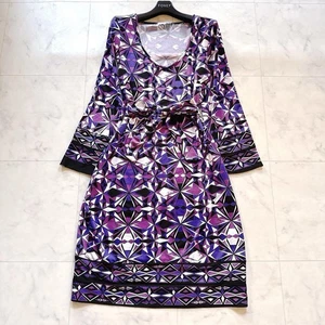 Emilio Pucci Silk Jersey Dress Purple Size 38 From Japan - Picture 1 of 24