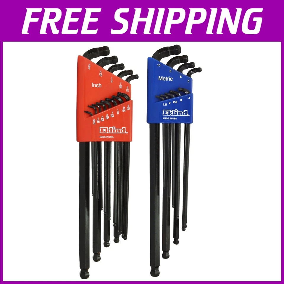 Durable Rust-Resistant 22pc Hex Key Set - Dual Inch & Metric Sizes Included - Image 1 of 4