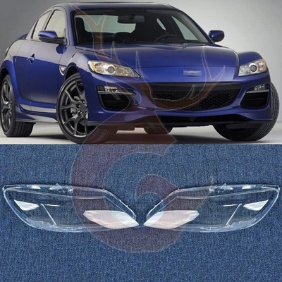 For Mazda RX-8 2008-2010 A Pair Headlight Clear Lens Shell + Seal Tape - Изображение 1 из 4