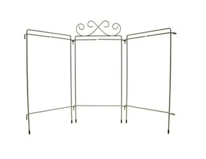 Soporte de tela gris 4x9 Scroll Tri-Stand, gris y patrón de trío de colchas adicionales - Imagen 1 de 7
