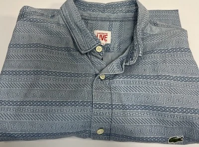 Lacoste Live Aztec Button Down Size 40 US Medium - Image 1 of 4