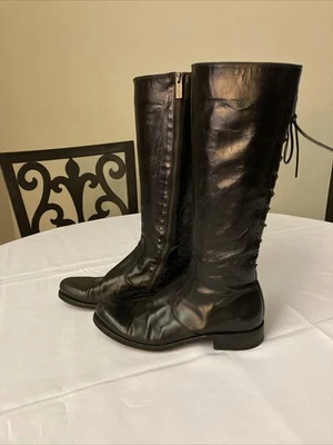 Rocco P. for Barneys New York Italy Made Women Size 7 37 Tall Leather Boots 6040 - Image 1 of 4