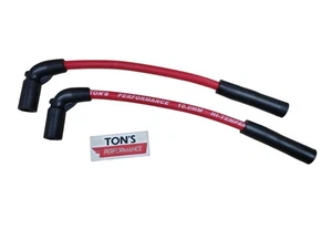 10MM Thick Red Spark Plug Wires For Coil Relocation Harley Sportster's (2007+) - Bild 1 von 8