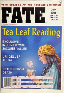 Tea Leaf Reading Jacques Vallee Uri Geller Death Complete Jul 1991 Vtg Fate Mag - Picture 1 of 2