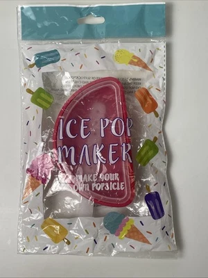 🍉 Molde para hacer paleta de hielo en forma de sandía fruta de plástico rojo con palo 4x2x1" NUEVO Foto 1 de 4