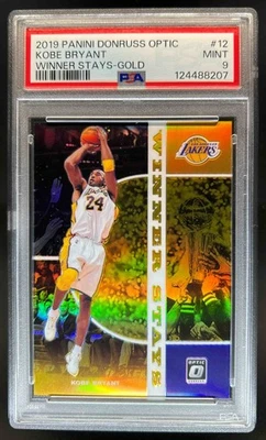 Donruss Optic Kobe Bryant 2019-20 ganador se queda oro #8/10 Lakers PSA 9 Foto 1 de 2