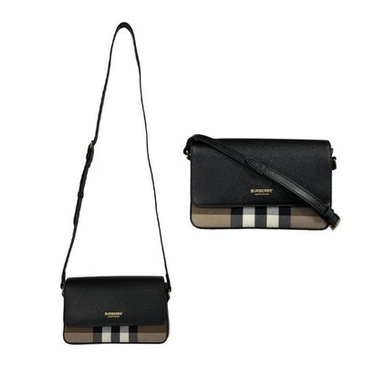 Bandolera Burberry Mini New Hampshire Check negra 80840281 81072691 127469687 Foto 1 de 4