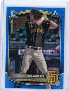 Kai Roberts 2025 Bowman Chrome 1st Prospect Blue Wave Refractor /150 #BCP-182 - Picture 1 of 2