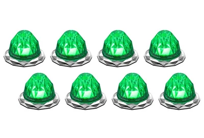 Roadworks 8 pack 3/4" Mini Watermelon Green Light / Clear Lens, Jewel HERO light Foto 1 de 2