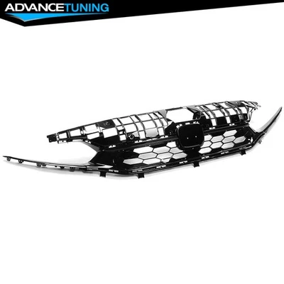 Fits 22-24 Honda Civic Sedan Si Style Gloss Black Front Bumper Upper Grille ABS Foto 1 de 4