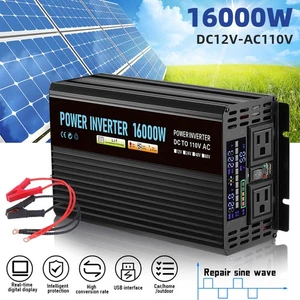 16000 Watt Power Inverter Car/Home 12V DC to 110V AC Converter with LED Display - Picture 1 of 11