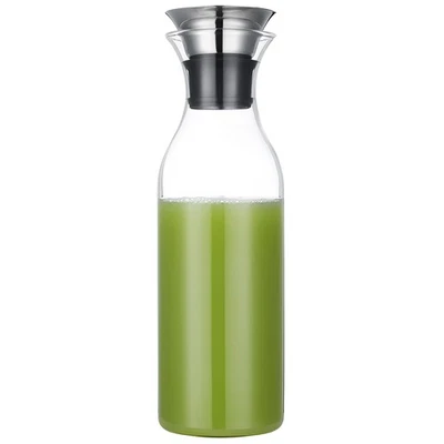 Jarra de vidrio de 50 onzas/1,5 litros con tapa, jarra de vidrio de borosilicato para caliente... Foto 1 de 4