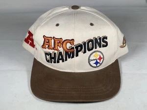Vintage Pittsburgh Steelers Hat Cap Snapback AFC Champions Super Bowl 1996 90s - Picture 1 of 12