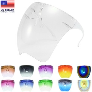 Clear Face Shield Glasses Face Mask Transparent Reusable Visor Anti-Fog Dust USA