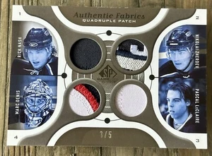 2006 Upper Deck SP Game Used Quad Patch Columbus Blue Jackets Nash Zherdev+++ - Picture 1 of 2