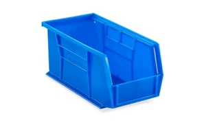 U-Line S-12415BLUE 11" X 5-1/2" X 5" Plastic Stackable Storage Bin (Case of 12) - Picture 1 of 5