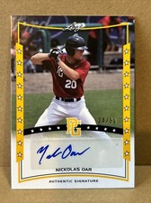 Nickolas Oar 2014 Leaf Perfect Game National Showcase RC Gold 24/50 Auto #A-NO1
