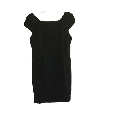 Vestido Vaina Helmut Lang Manga Gorra Cremallera Completa Trasera Color Negro Talla 10 Foto 1 de 4