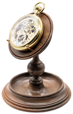 English Walnut Pocket Watch Stand, Handmade in England A40w (Watch not included) - Image 1 of 4
