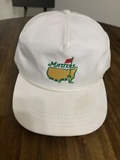 Vintage Masters Derby Cap Rope Strapback Hat One Size Made in USA White READ