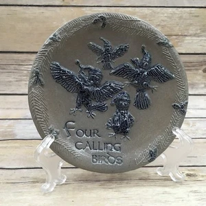 Retired Rowe Pottery Works Twelve Days of Christmas Plate Four Calling Birds - Picture 1 of 5