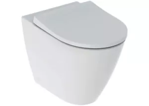 Stand-WC GEBERIT ohne Spülrand mit leisem Softsitz + Bidet - Weiß... - Bild 1 von 2