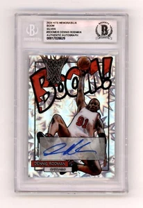Dennis Rodman 2024 Hits Erinnerungsstücke BOOM silber signiert BGS BAS Auto Bulls - Bild 1 von 2