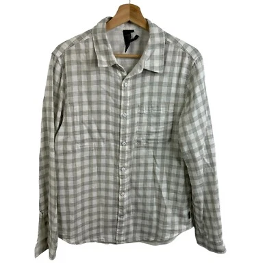 John Varvatos Shirt Men's Button-Down Gray 100% Cotton long sleeve Pocket Small - Image 1 of 3